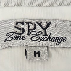 SPY Zone Exchange White Sequin Mesh Sheer Bodycon Zip Knee Dress Party M