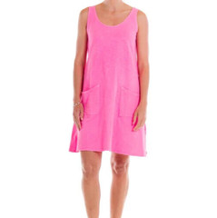 FRESH PRODUCE Large Cosmos PINK DRAPE Cotton Jersey Tank Dress $65 NWT L