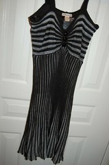 NWOT forever Black with Silver Metallic Thread Sweater Dress Size Large