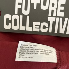 Collared Long Sleeve Smocked Midi Shirtdress XS Merlot Red Future Collective NWT