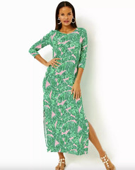 NWT LILLY PULITZER SIZE SMALL MORGANN MAXI DRESS *LET&rsquo;S GO BANANAS* CONCH SHELL