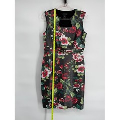 Enfocus Studio Sz 12 Black Floral Print Sleeveless Sheath Dress – Evening