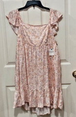 Arizona Jean Co Peach Floral Dress Juniors XL