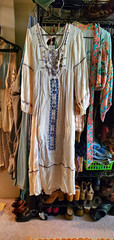 Free People Ivory Embroidered Boho Open Back Long Sleeve A-Line Maxi Dress 4