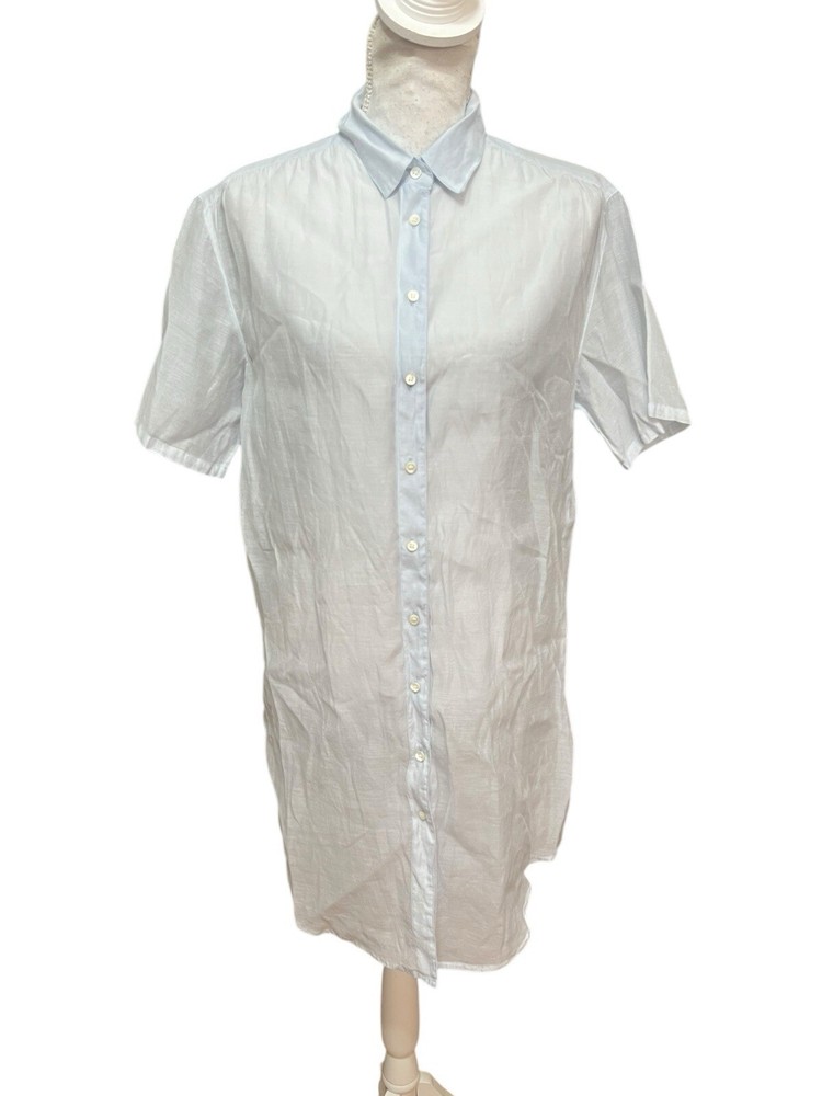 Organic John Patrick Button Up Cotton Silk t-shirt dress Tunic size Medium
