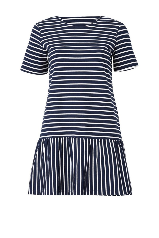 Junarose Classic Stripe Drop Waist Shift Dress – Size 0X (Brand Size Medium)