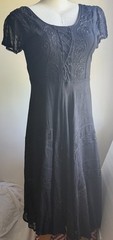 NWT Plus Size Lrge/XL Renaissance Lace Maxi Black Dress Fairycore Cottagecore