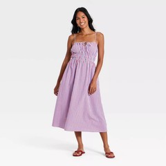 Women Maxi Sundress – Universal Thread Multicolor Gingham L