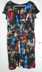 Cynthia Steffe Cold Shoulder Dress With Bowtie Women&rsquo;s SZ 4 Small Linen Silk