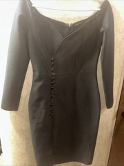 Bella Barnett Black Off The Shoulder Bodycon Dress Size L Sexy Cocktail Party