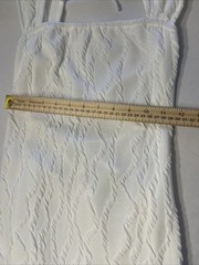 Women’s White 8/10 Cotton Full Length Dress