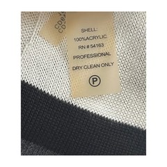 Calvin Klein Womens Black Grey Striped Cowl Neck Ribbed Sweater Dress Size M