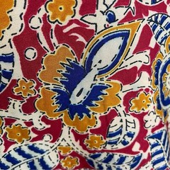 Patterned Dress Reddish Top Pattern Skirt 3/4 Sleeves NO BELT Size Small Floral