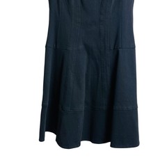 Nanette Lepore Dress Womens 6 Black Sleeveless Fit Flare Cotton Blend Lined