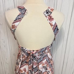 ABEL THE LABEL Anthropologie Boho Chic Charlotte Halter Floral Maxi Dress, XS