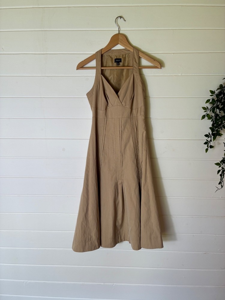 MEXX Y2K FIT AND FLARE DRESS PIN STRIPE SIZE 6 8