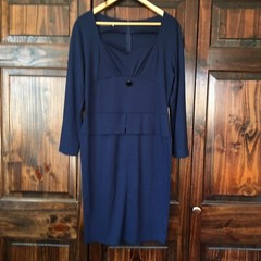 MF Dress The United States Navy Blue Long Sleeve Dress Size XXL Women’s