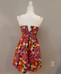 Moda International Multicolor Floral Sweetheart Fit & Flare Cotton Dress Size 4