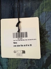 new print linen cotton dress , one size fits up to uk 20