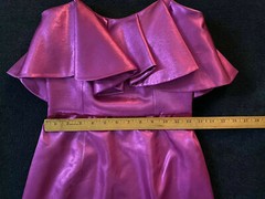 Zara Metallic Pink Mini Dress Ruffle XS Strapless Barbie Core Shiny New Cocktail