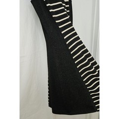J.McLaughlin Emilie Dress Womens XS Sleeveless Knit Black/Gold Metallic Tank