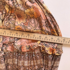 Spell and the Gypsy Collective Dress Small Floral Peach Hippie Boho Festival