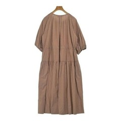 Max Mara Weekend Line Brown White Check Shirt Dress Midi Cotton Women Sz 40