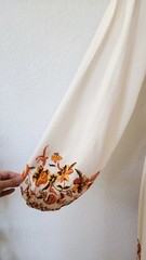 New Anthro Maxi Dress Size Medium Floral Button Bow Belt Pockets Coquette Garden