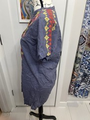Natural Life Dress Embroidered M Swim Cover-up Tunic Top Beach Kaftan Boho