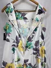 Women&rsquo;s ALYX White/ Deep Purple /Yellow /Green Floral dress Size 16
