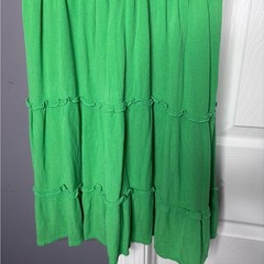 Pie In The Sky Green Crochet Top Spaghetti Strap Mini Dress Size Small