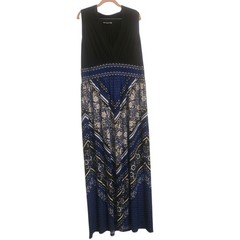cb established 1962 Blue & Black Maxi Dress Size 18 (Woman)