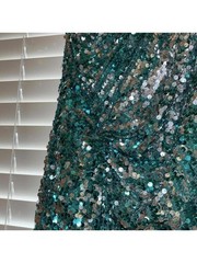 Love Reign Teal And Silver Shift Sequin One Shoulder Ruched Prom Formal Dress