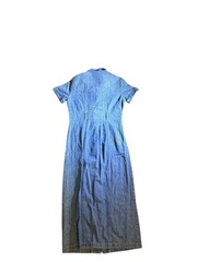 Facets by Mirrors Vintage Button-Down Denim Maxi Shirt Dress