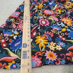 Boden black floral dress v-neck 4 R smocked waist bodice long sleeve D0475 NWT