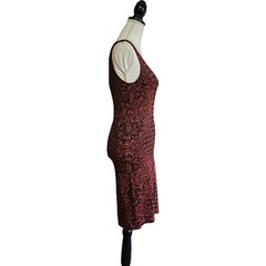 Rock & Republic Gold Sparkle Red Black Bodycon Tank Dress Size S Glam Vamp Sexy
