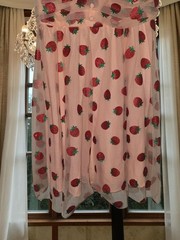 NWT Retro Stage Pink Strawberry Glitter Tulle Midi Dress XL Cottagecore