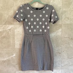 Marc by Marc Jacobs Sequin Stripe Mini Dress — S Preppy Y2K Summer Brunch Party