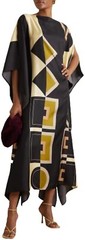 Modest Wear Women Soft Satin Silk Printed Kaftan,Kurta,Beach Party wear Kaftan