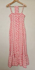 Lisa Marie Fernandez Embroidered Eyelet Dress Size 1 (US 2 4) Tomato Red Cream