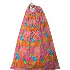 Trina Turk Maxi Dress L Bright Floral Halter Neck Colorful Beach Coastal NEW