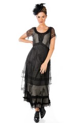 NWT CL-169 Black Nataya Edwardian Inspired Dress Size 3XL, Vintage Look