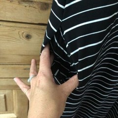 LNBF Leave Nothing But Footprints Womens Size Medium Black White Striped Dress