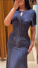 NEW WOMANS RHINESTONE KNIT MAXI DRESS ROUND NECK SHORT SLEEVES UNBRANDED