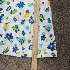 Gap Womens Vintage Style Floral Shift Dress White Blue Green Cotton Size 4