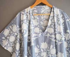 Indian Vintage 100% Cotton Long Beach Maxi Kaftan Dress One Size Caftan Kimono