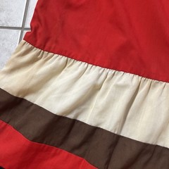 Vintage Kinnari Dress Small Multicolor Red Black Brown White Long