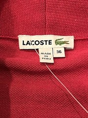 Lacoste Red Women&rsquo;s 4 Belted Logo Cowl Neck Tennis Polo Shirt Dress Skirt