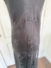 Vintage Max Studio 90s Whimsigoth Black Mesh Maxi Dress – Size M – MSSP