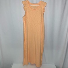 Universal Thread Womens Maxi T Shirt Dress Peachy Size Large Orange Sleeveless